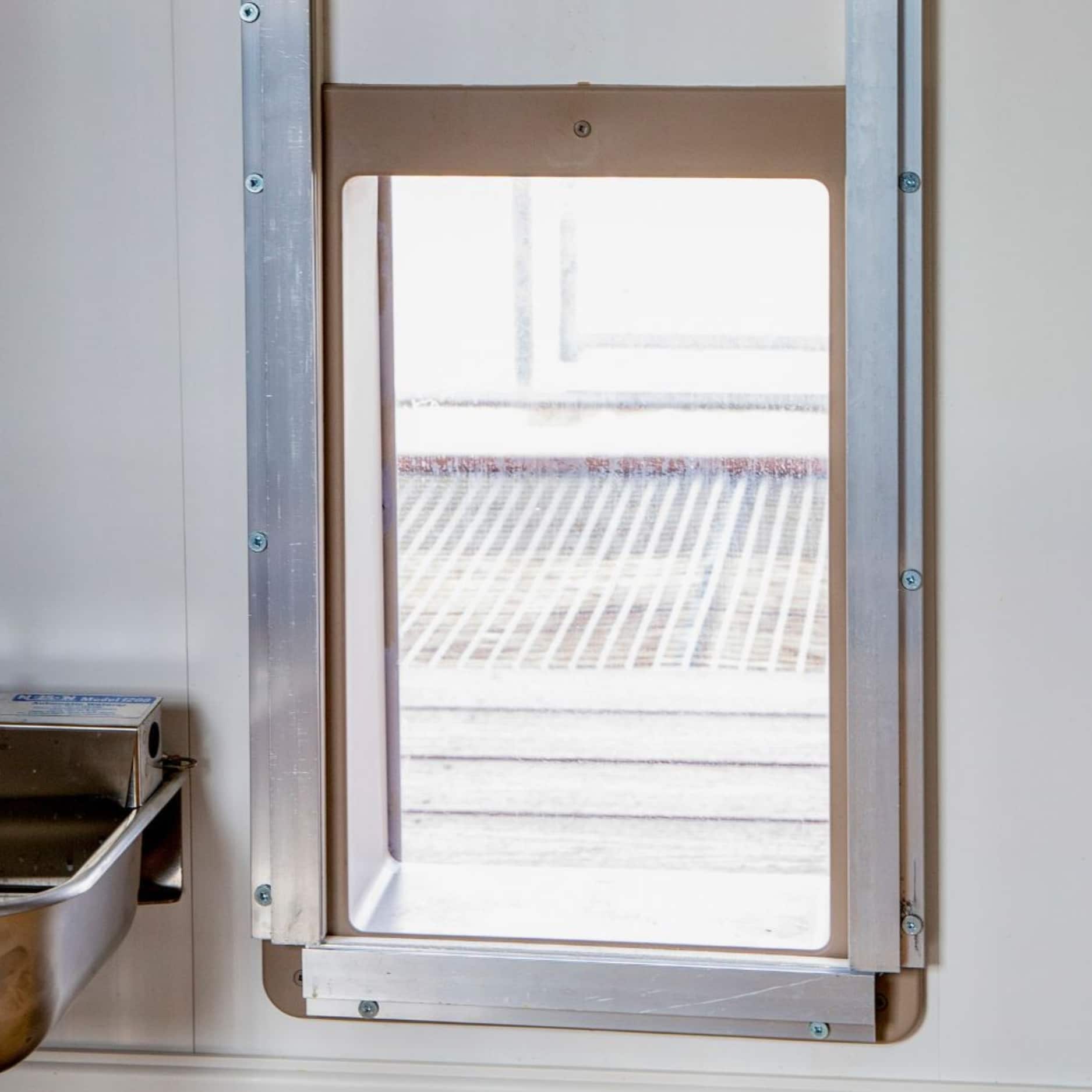Guillotine dog doors backyard pet supplies
