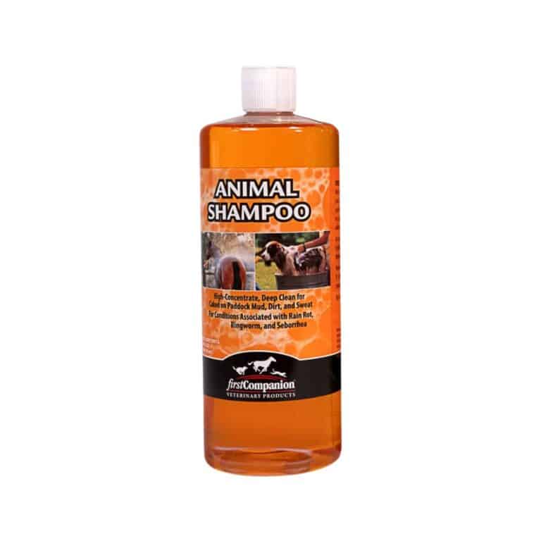 Bottle of first companion animal shampoo