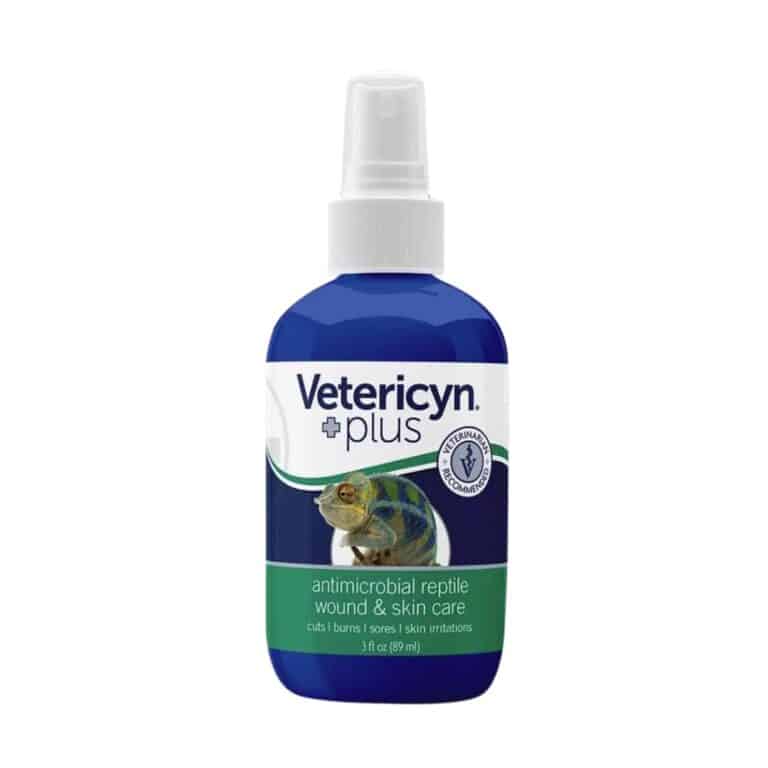 Bottle of animicrobial reptile wound and skin care